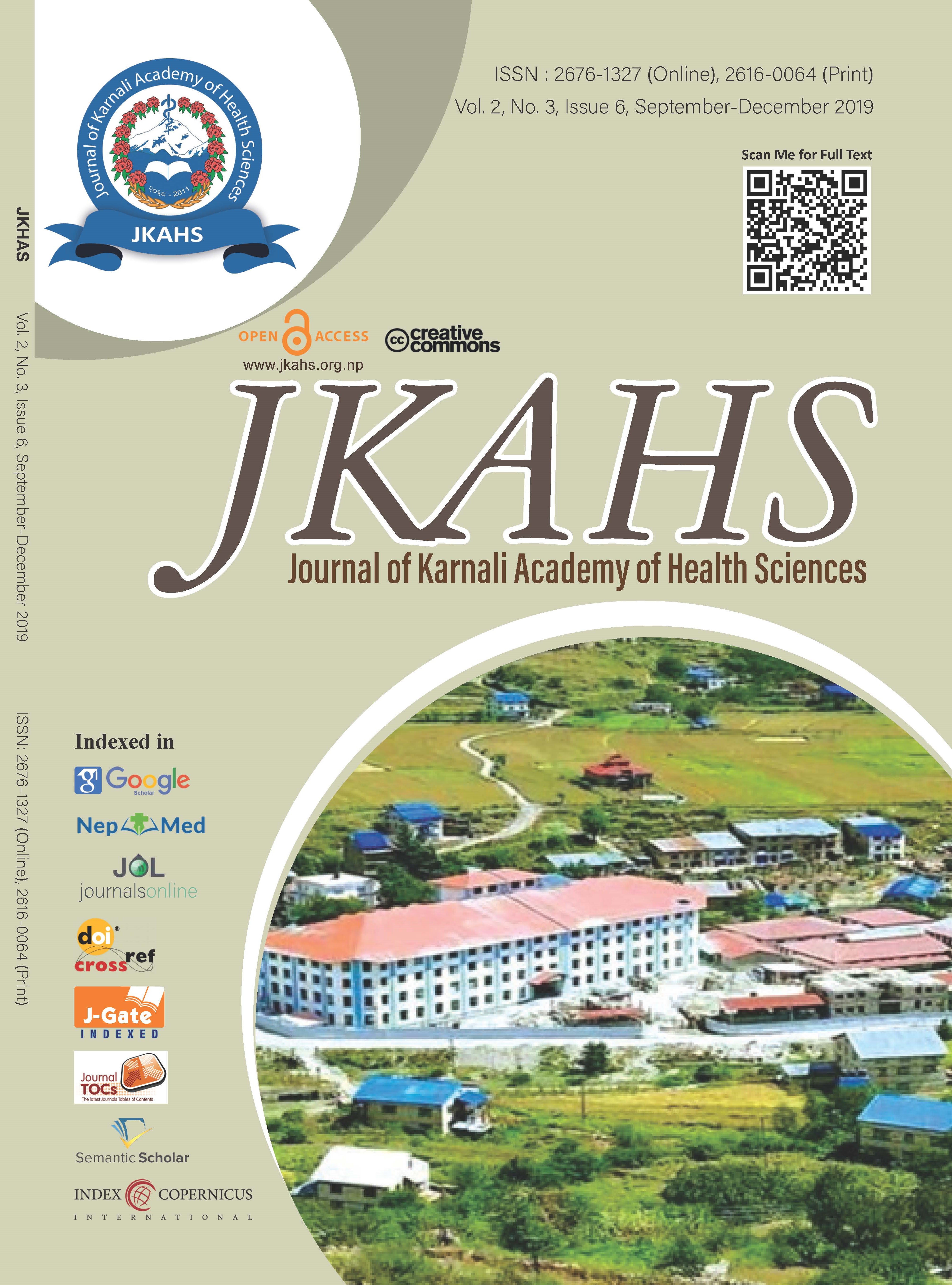 					View Vol. 2 No. 3 (2019): JKAHS; Sep-Dec Issue (6)
				